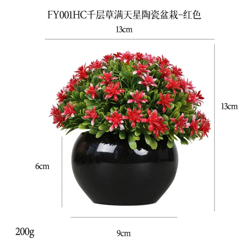 DS Artificial Plants Potted Greenery Green Grass Plastic Faux Topiary Shrubs for Bathroom Home Kitchen Office Farmhouse Decor Julia M LifeStyles