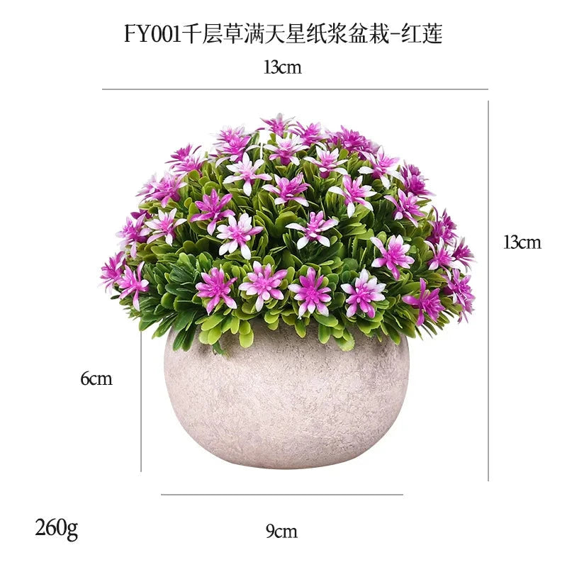 DS Artificial Plants Potted Greenery Green Grass Plastic Faux Topiary Shrubs for Bathroom Home Kitchen Office Farmhouse Decor Julia M LifeStyles