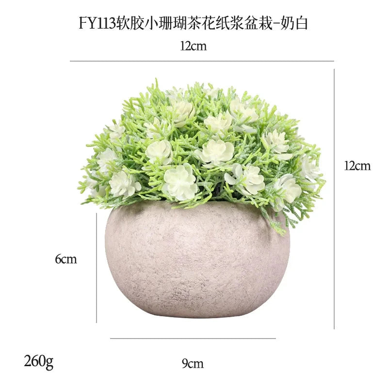 DS Artificial Plants Potted Greenery Green Grass Plastic Faux Topiary Shrubs for Bathroom Home Kitchen Office Farmhouse Decor Julia M LifeStyles