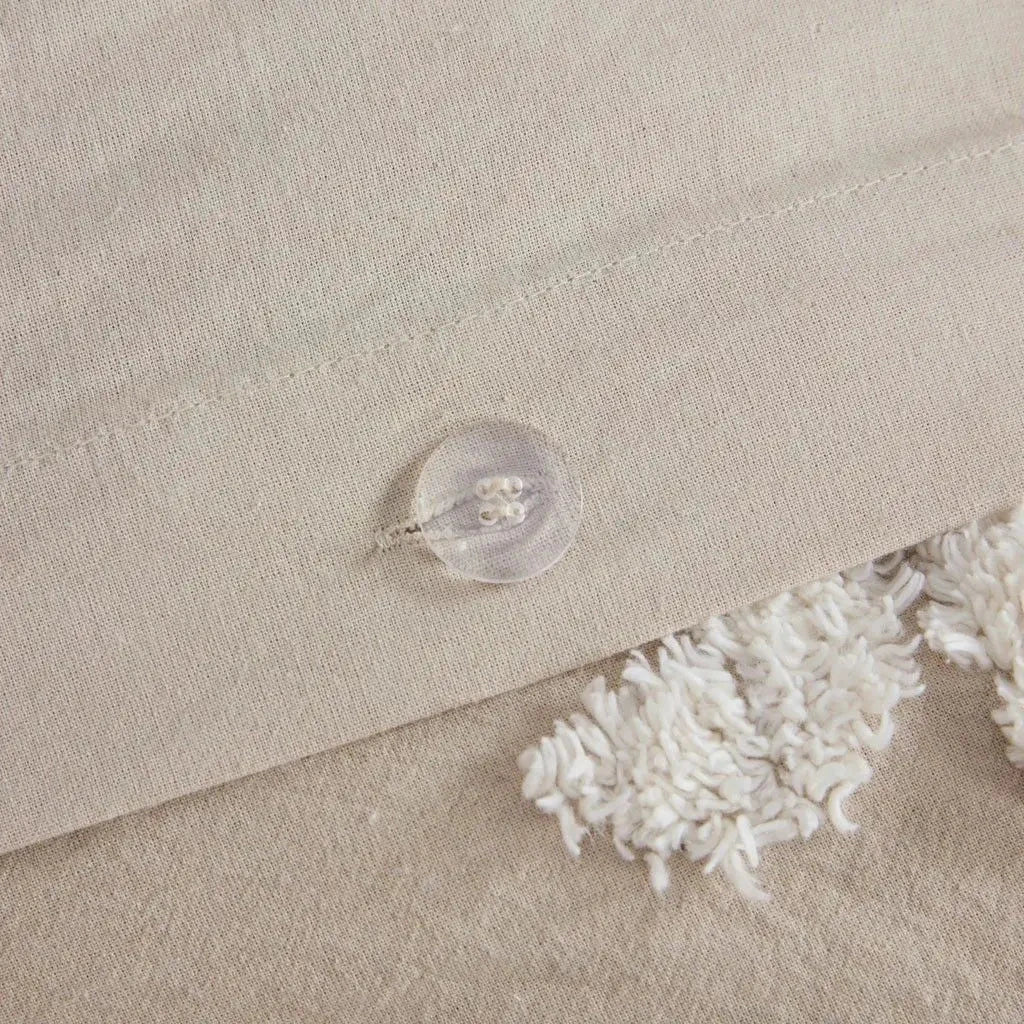 3-Piece Tufted Cotton Chenille Damask Duvet Cover Set Julia M LifeStyles