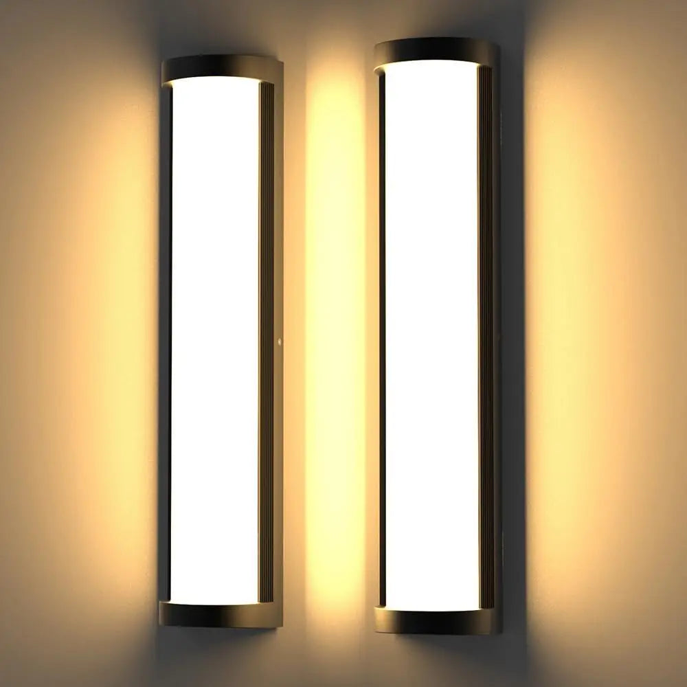2pcs Front Door Led Exterior Wall Lights SCR Dimmable Residential Commercial Entrance IP65 24 Inch Outdoor Wall Light Mount