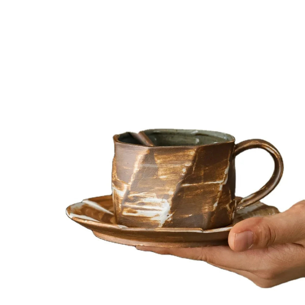 Elegant Ceramic Coffee Mug with Lid and Spoon - Eco-Friendly Gift Set Julia M LifeStyles