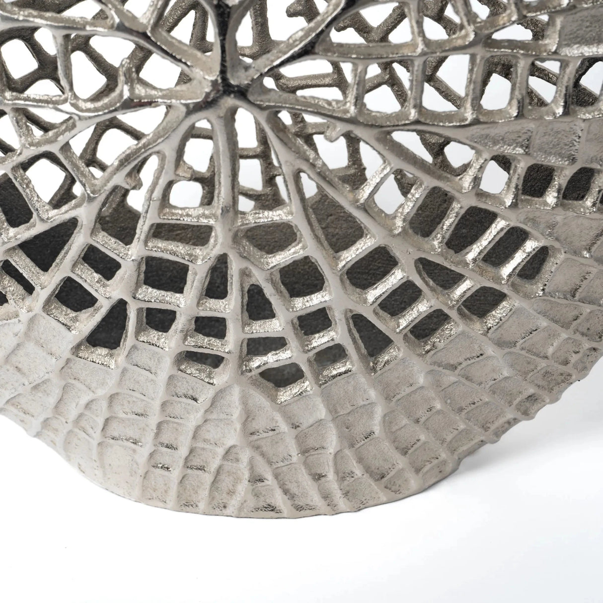 14\" Silver Pierced Aluminum Table Vase by HMS-Elegant Home Decor Julia M LifeStyles