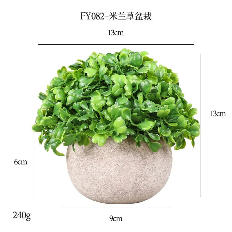 DS Artificial Plants Potted Greenery Green Grass Plastic Faux Topiary Shrubs for Bathroom Home Kitchen Office Farmhouse Decor Julia M LifeStyles