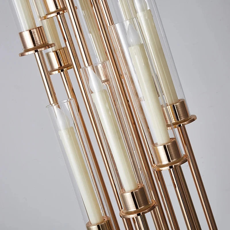 12-Piece Metal Candleholders Iron Candelabra Stand with Floral Vase for Wedding Table Centerpieces and Party Decor Julia M LifeStyles