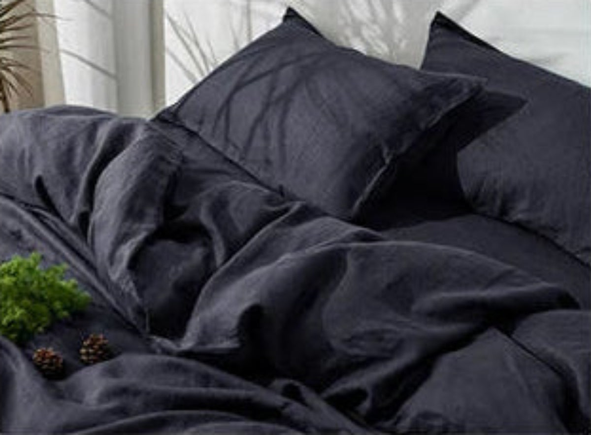 Washed Linen Duvet Cover Set with Pillowcases