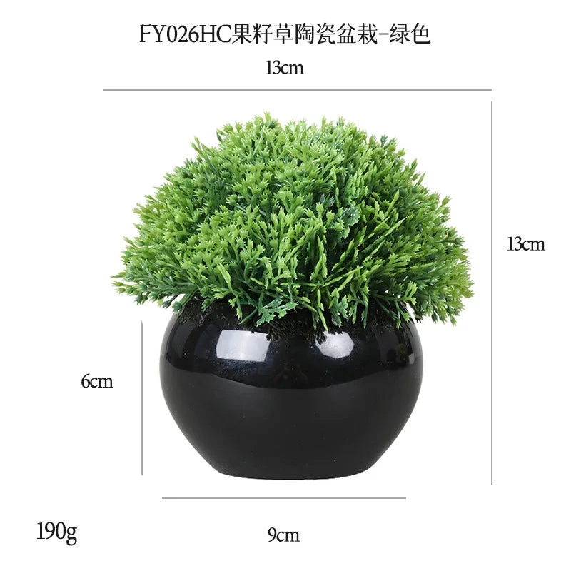 DS Artificial Plants Potted Greenery Green Grass Plastic Faux Topiary Shrubs for Bathroom Home Kitchen Office Farmhouse Decor Julia M LifeStyles