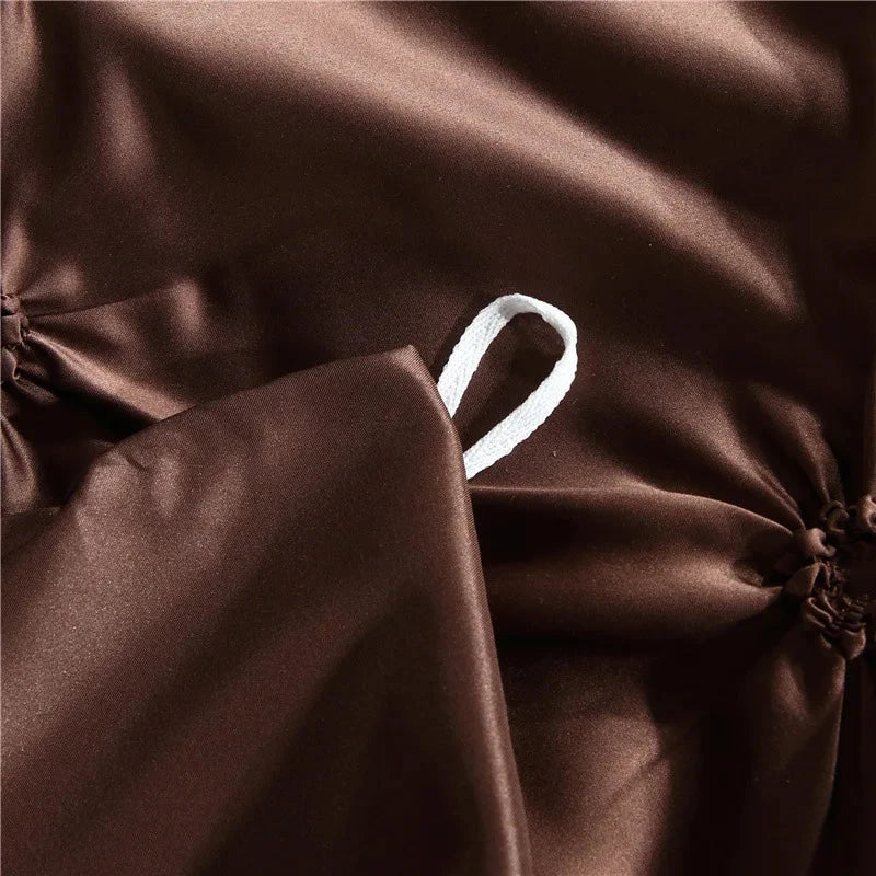 American Styles Pleated Washed Silk 3 Pieces Duvet Cover Set Wedding Julia M LifeStyles