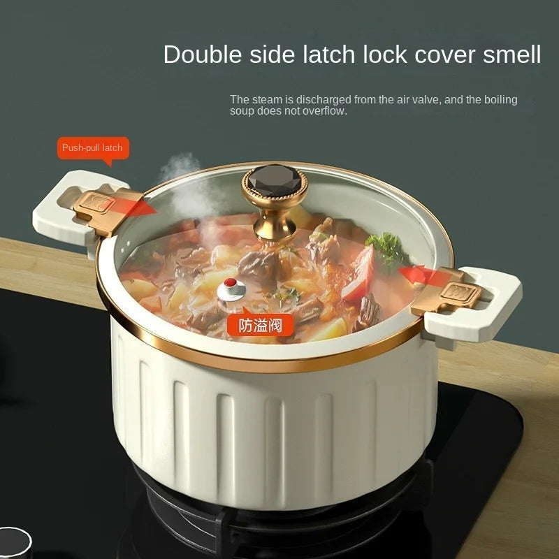 Large Capacity Non-Stick Multi-Functional Micro-Pressure Cooking Pot Julia M Home & Kitchen