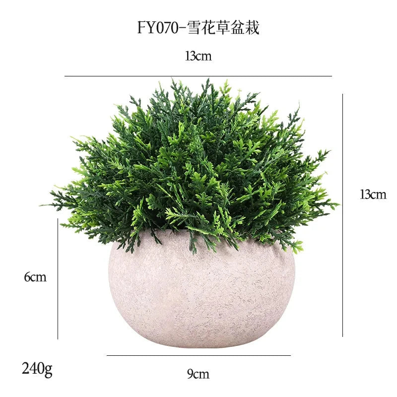 DS Artificial Plants Potted Greenery Green Grass Plastic Faux Topiary Shrubs for Bathroom Home Kitchen Office Farmhouse Decor Julia M LifeStyles