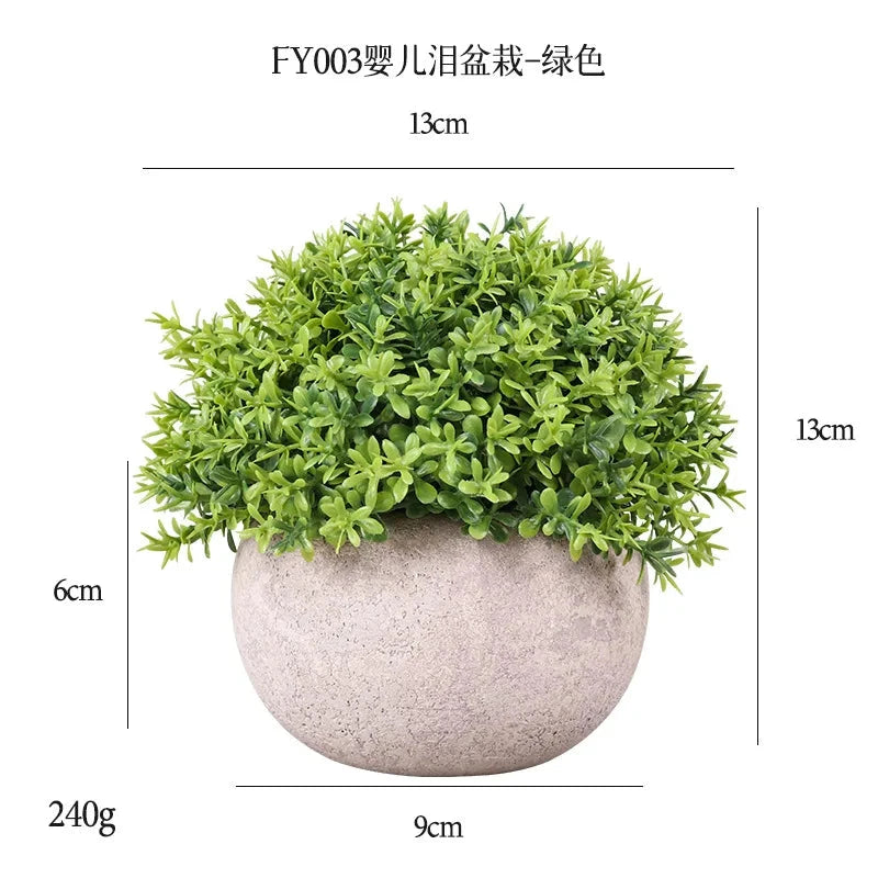 DS Artificial Plants Potted Greenery Green Grass Plastic Faux Topiary Shrubs for Bathroom Home Kitchen Office Farmhouse Decor Julia M LifeStyles