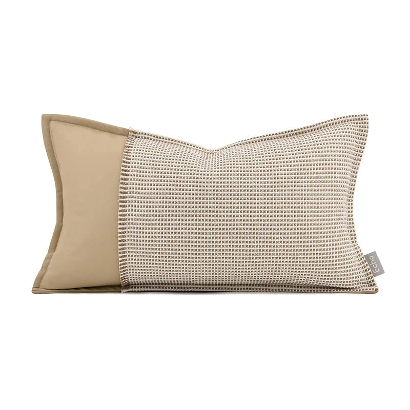 Echo Modern Leather Pillow Cases Cushion Cover for Townhouse and Model Home Sofa Decorative Pillows Cushions Julia M LifeStyles