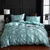 American Styles Pleated Washed Silk 3 Pieces Duvet Cover Set Wedding Julia M LifeStyles