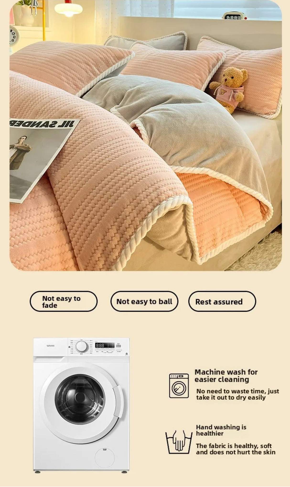 2025 New Winter Four-Piece Set Class Thickened Milk Velvet Quilt Cover Coral Velvet Bed Sheets Dormitory Fitted Three-Piece Set - Julia M LifeStyles