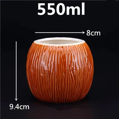 450ml Ceramic Tiki Cocktail Mug Creative Porcelain Beer Wine Mug Cup Bar Tool Julia M Home & Kitchen