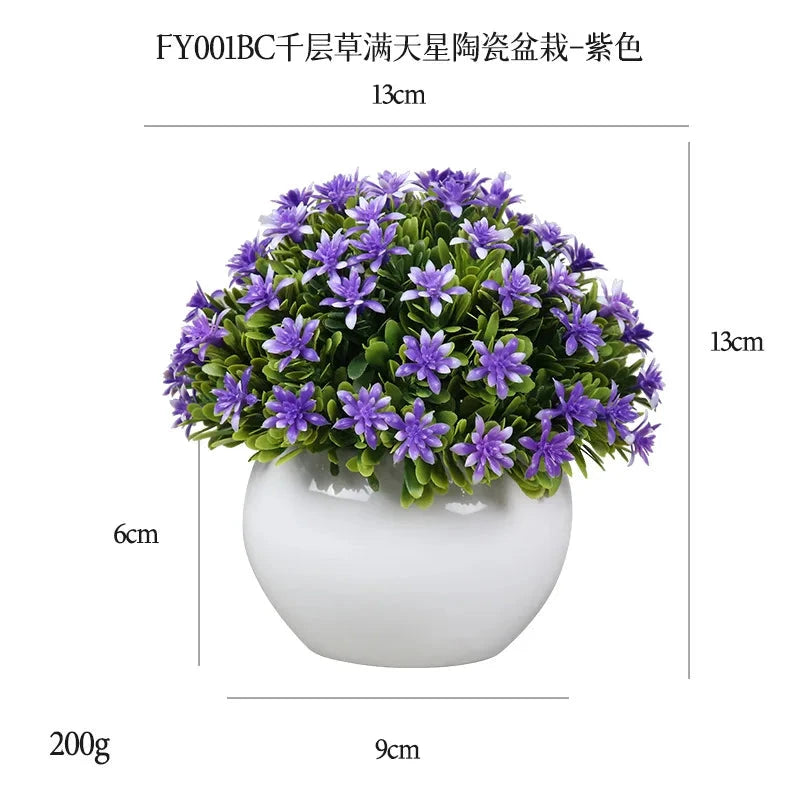 DS Artificial Plants Potted Greenery Green Grass Plastic Faux Topiary Shrubs for Bathroom Home Kitchen Office Farmhouse Decor Julia M LifeStyles