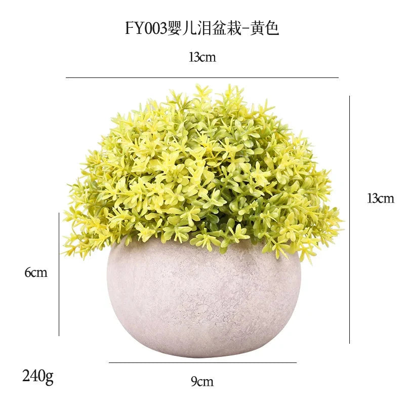 DS Artificial Plants Potted Greenery Green Grass Plastic Faux Topiary Shrubs for Bathroom Home Kitchen Office Farmhouse Decor Julia M LifeStyles