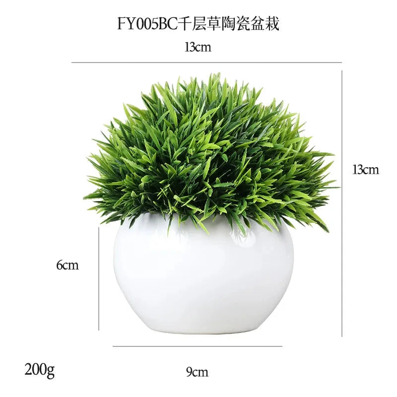 DS Artificial Plants Potted Greenery Green Grass Plastic Faux Topiary Shrubs for Bathroom Home Kitchen Office Farmhouse Decor Julia M LifeStyles