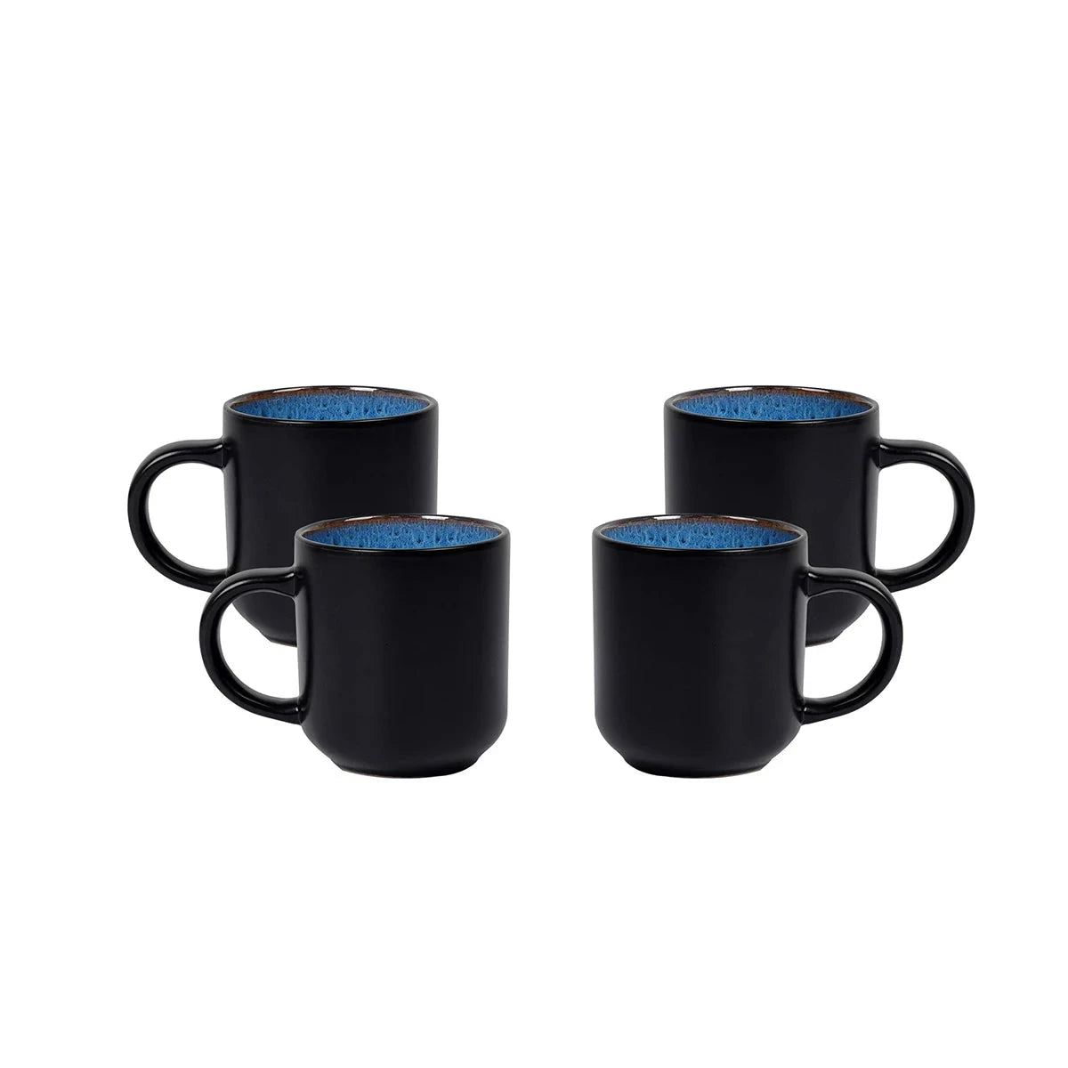 Microwave, Dishwasher, Oven Safe Blue Bubble 20pcs Plate and Bowl Set Reactive Glaze Stoneware Dinnerware Sets for 4 Julia M LifeStyles