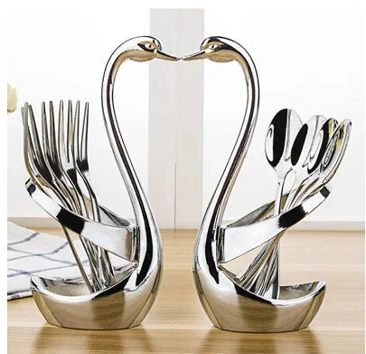 Creative Cygnus Swan Base Stainless Steel Cutlery Set Julia M LifeStyles