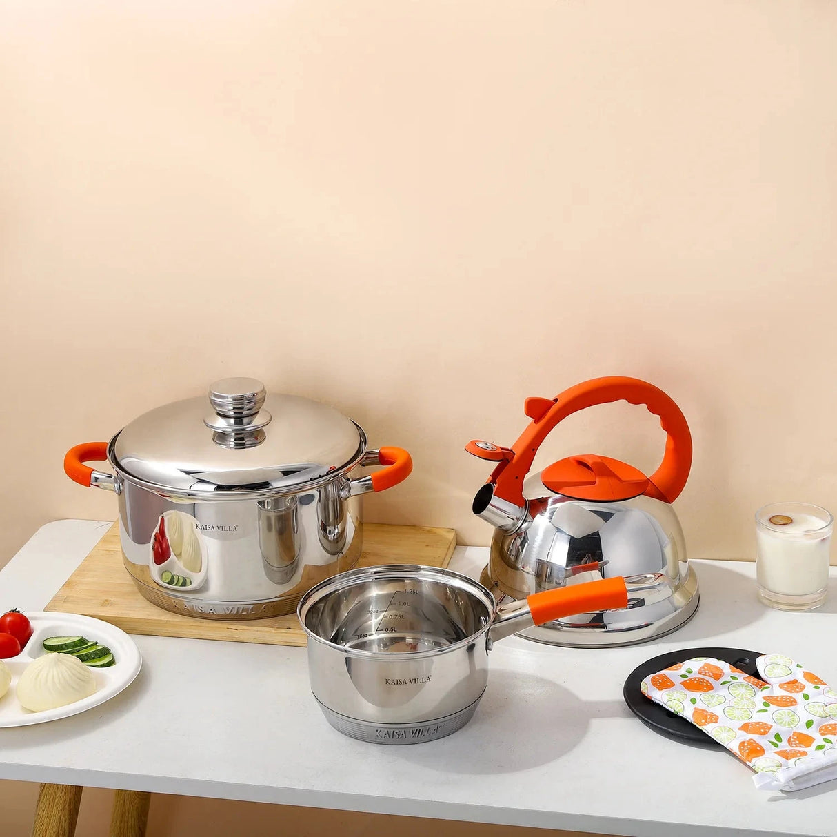 Cooking Pots Cookware Set Induction Base Cookware Set Pink Nonstick Kitchenware Set Julia M LifeStyles