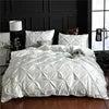 American Styles Pleated Washed Silk 3 Pieces Duvet Cover Set Wedding Julia M LifeStyles