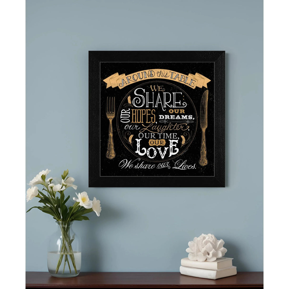 Around the Table Black Framed Wall Art Julia M LifeStyles