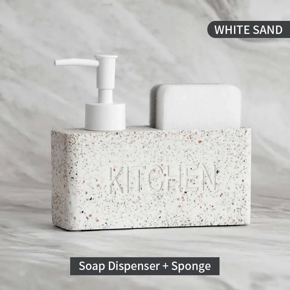 Kitchen Essentials Soap Dispenser and Sponge Storage Set - Julia M LifeStyles