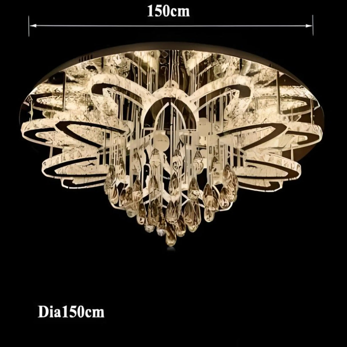 LED Modern Crystal Stainless Steel Chandelier - Julia M LifeStyles