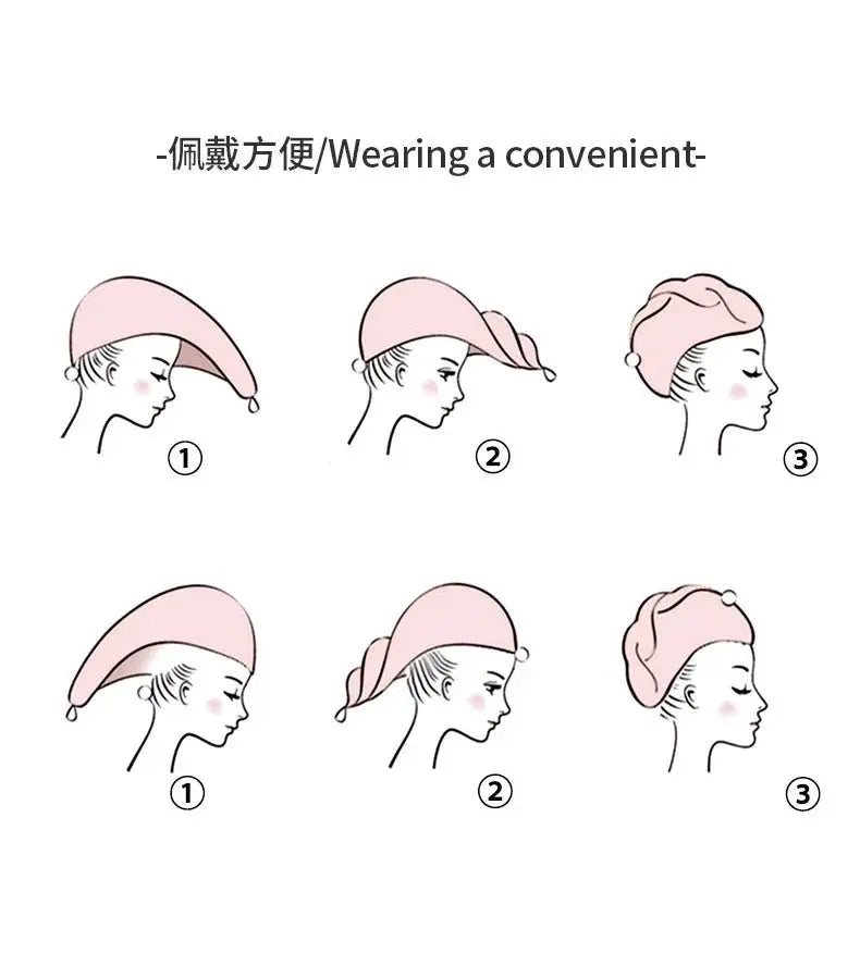 Ladies' Stripe Quick-Dry Hair Towel & Bath Cap - Julia M LifeStyles