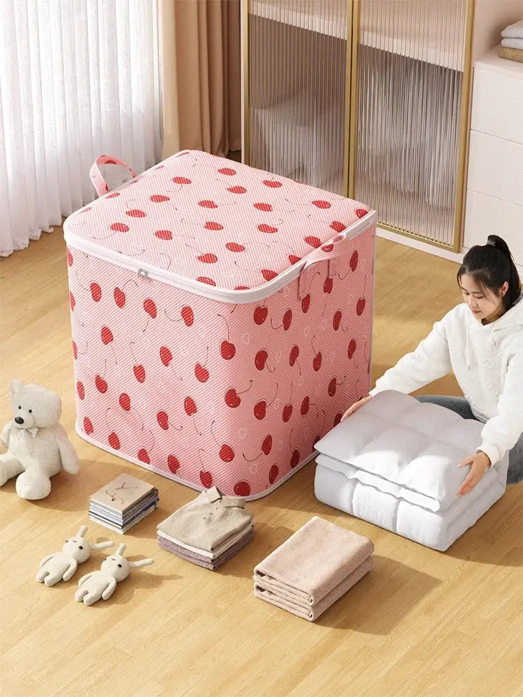 Large capacity clothing storage bag Portable clothing quilt storage bag Bedroom organizer foldable dust-proof quilt zipper bag - Julia M LifeStyles