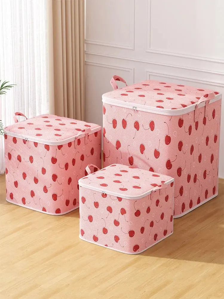 Large capacity clothing storage bag Portable clothing quilt storage bag Bedroom organizer foldable dust-proof quilt zipper bag - Julia M LifeStyles