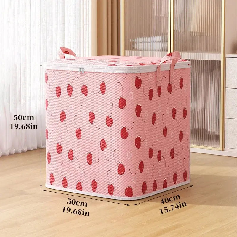 Large capacity clothing storage bag Portable clothing quilt storage bag Bedroom organizer foldable dust-proof quilt zipper bag - Julia M LifeStyles