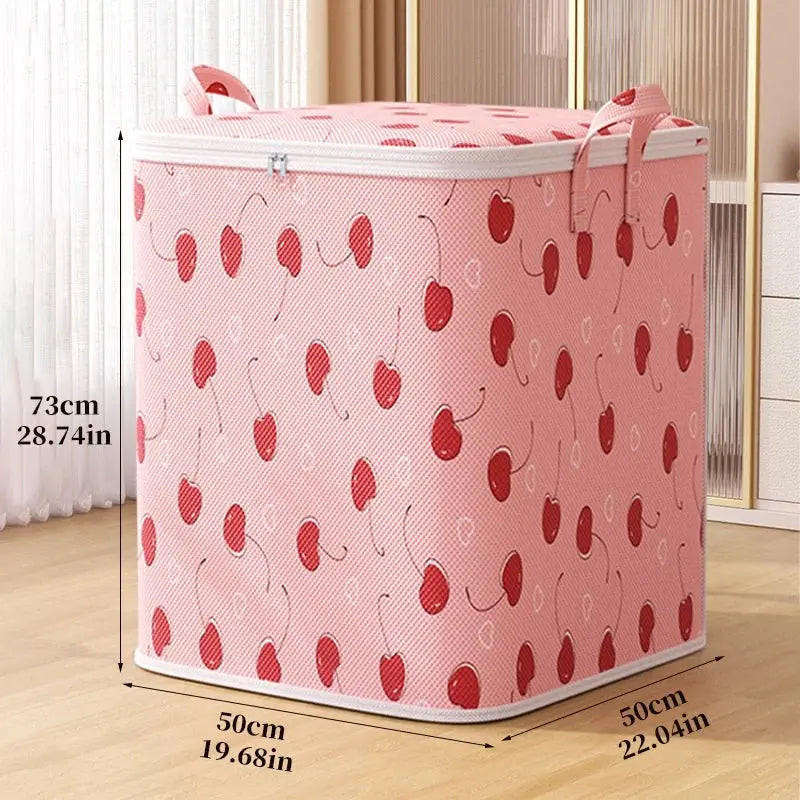 Large capacity clothing storage bag Portable clothing quilt storage bag Bedroom organizer foldable dust-proof quilt zipper bag - Julia M LifeStyles