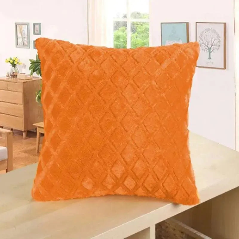 Luxury Golden Plush Fur Cushion Cover - Julia M LifeStyles