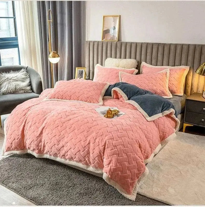 Luxury Fluffy Soft Velvet Duvet Cover Bed Set - Julia M LifeStyles