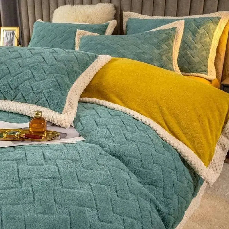 Luxury Fluffy Soft Velvet Duvet Cover Bed Set - Julia M LifeStyles