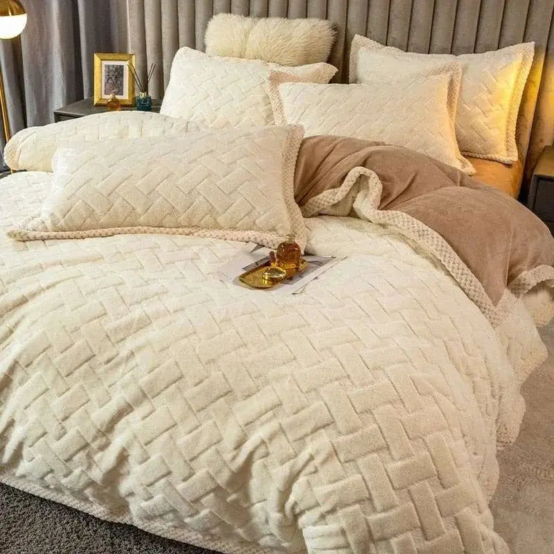 Luxury Fluffy Soft Velvet Duvet Cover Bed Set - Julia M LifeStyles