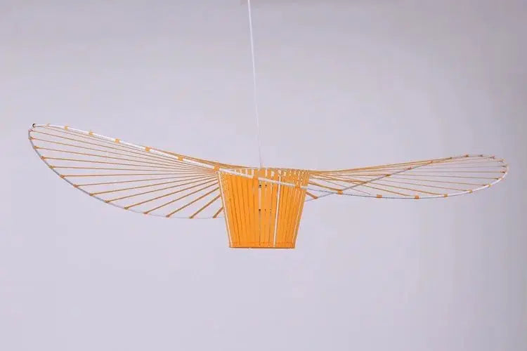 Modern French Designer Straw Hat Chandelier with LED Lighting - Julia M LifeStyles