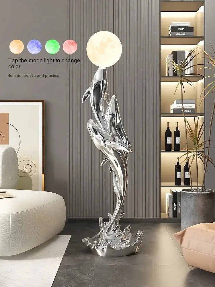 Modern Home Decor Animal Figurine Whale Sculpture Living Room Entrance Ornaments Accessories Resin Crafts Nordic Room Decoration Julia M LifeStyles