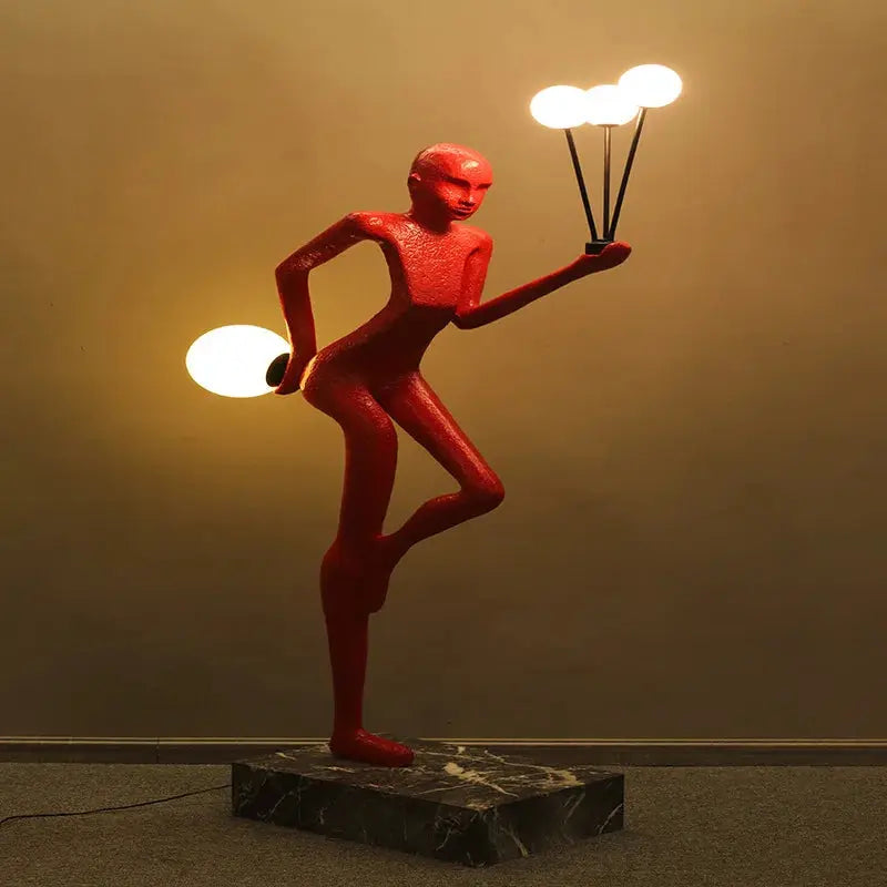 Modern Luxury Floor Lamp Creative Humanoid Lady Sculpture LED Light Source for Living Room Exhibition Hall Decorative Ornament Julia M LifeStyles