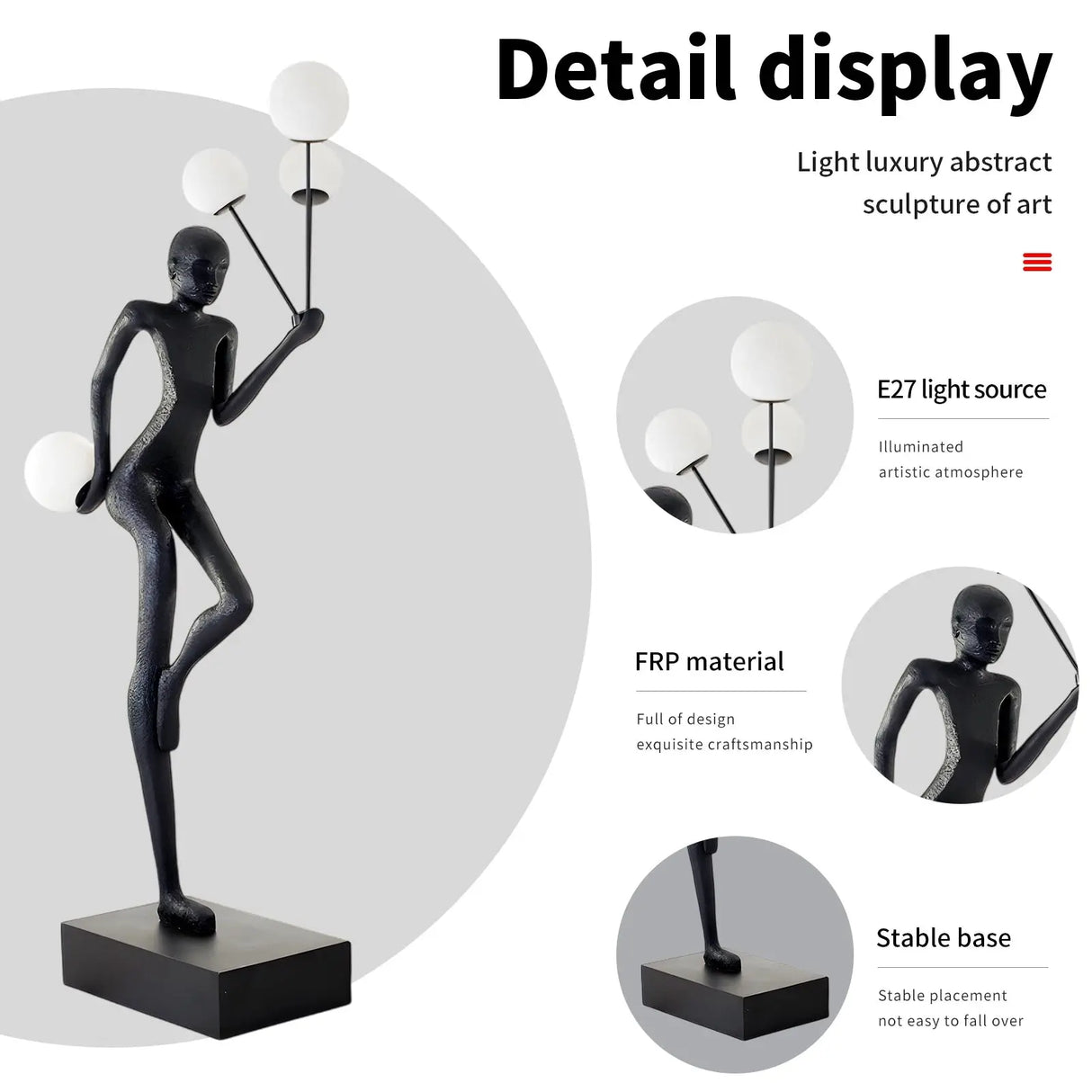 Modern Luxury Floor Lamp Creative Humanoid Lady Sculpture LED Light Source for Living Room Exhibition Hall Decorative Ornament Julia M LifeStyles