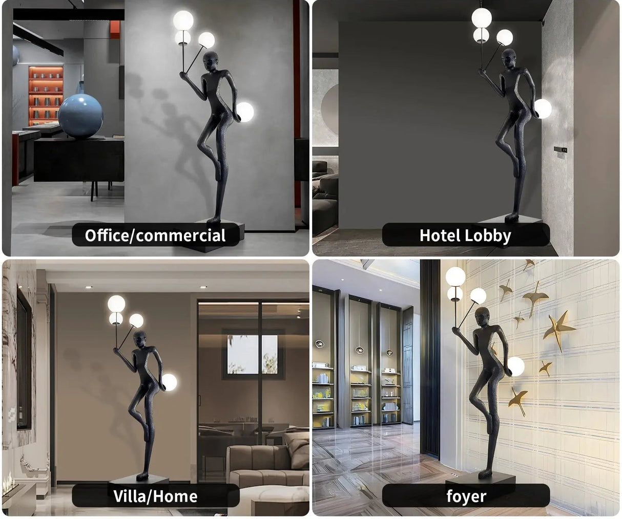 Modern Luxury Floor Lamp Creative Humanoid Lady Sculpture LED Light Source for Living Room Exhibition Hall Decorative Ornament Julia M LifeStyles