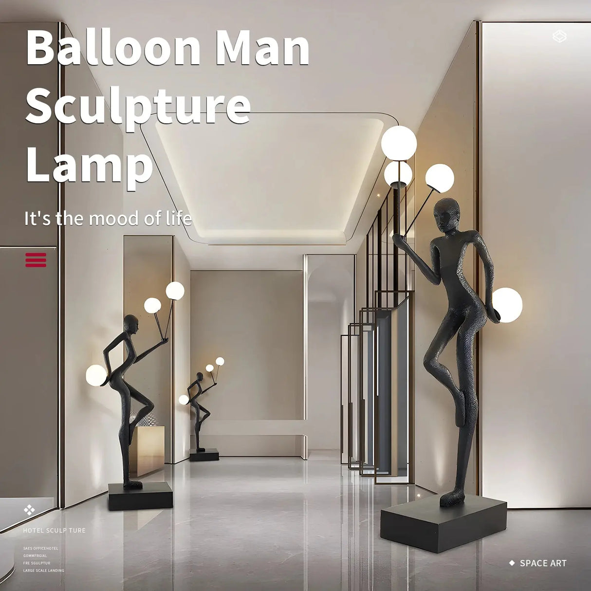 Modern Luxury Floor Lamp Creative Humanoid Lady Sculpture LED Light Source for Living Room Exhibition Hall Decorative Ornament Julia M LifeStyles