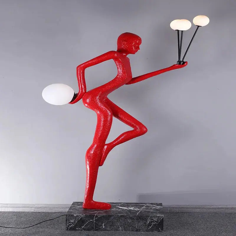 Modern Luxury Floor Lamp Creative Humanoid Lady Sculpture LED Light Source for Living Room Exhibition Hall Decorative Ornament Julia M LifeStyles