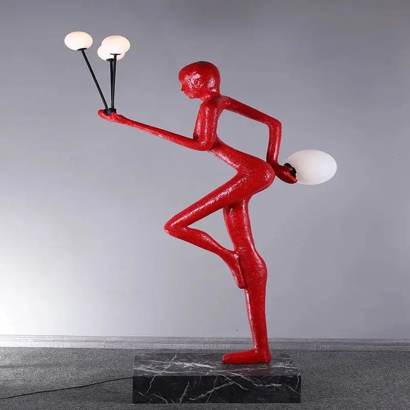 Modern Luxury Floor Lamp Creative Humanoid Lady Sculpture LED Light Source for Living Room Exhibition Hall Decorative Ornament Julia M LifeStyles
