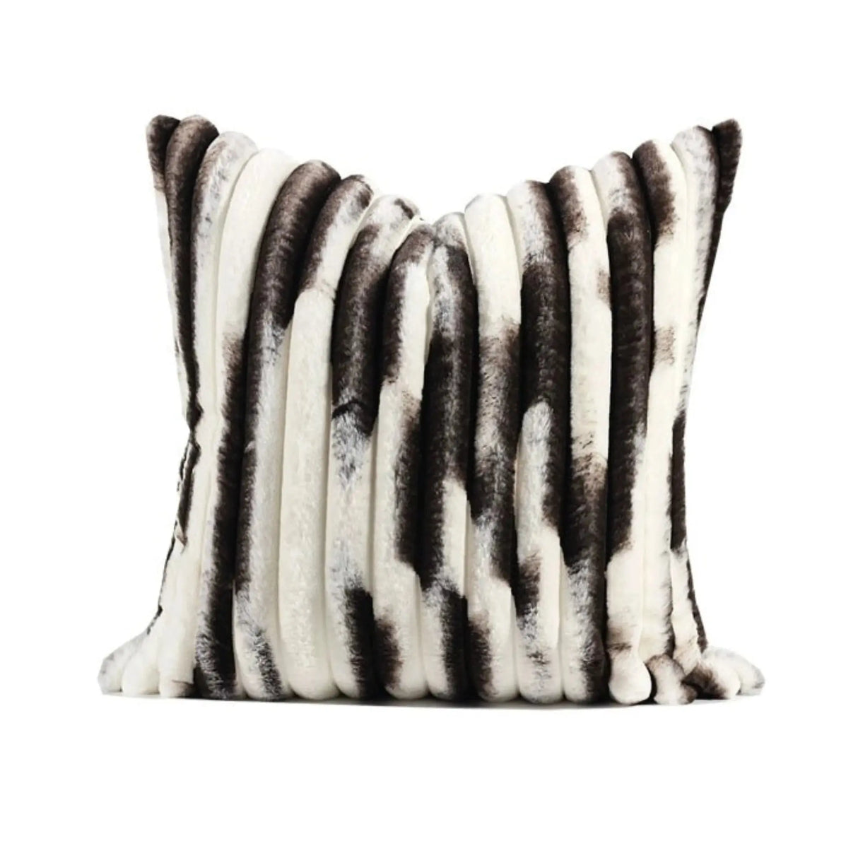 Modern Minimalist Brown Stuffed Stripes Pillow Cover Accessible Luxury Cream Living Room Sofa Bay Window Bedside Cushion Cushion Cover - Julia M LifeStyles