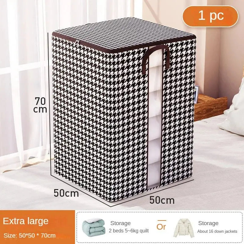 Nonwoven Quilt Cotton Storage Bag Home Organization Household Clothes Large Capacity Organizer Packing Organizing Side Window - Julia M LifeStyles