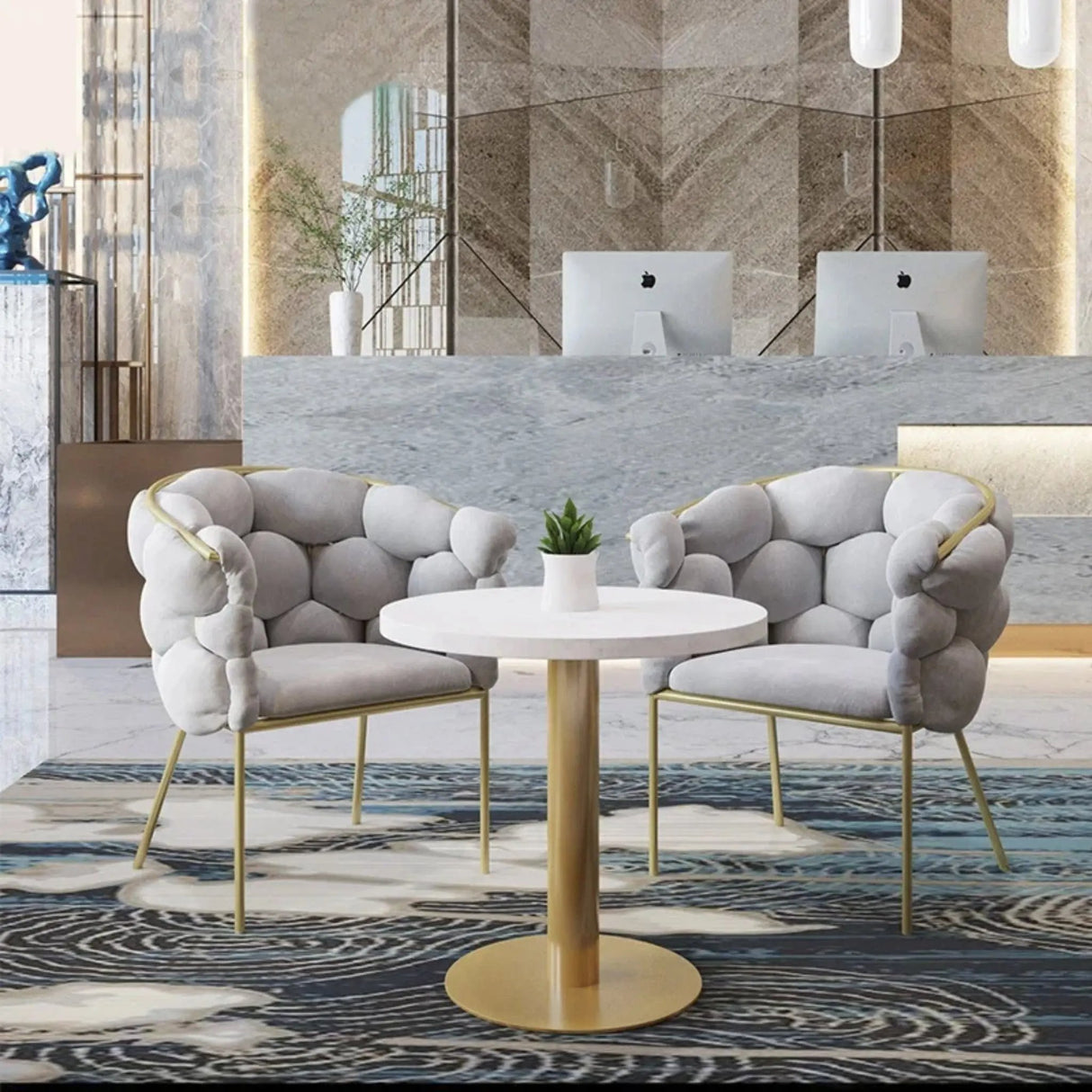 Nordic Velvet Dining Chairs Modern Living Room Furniture - Julia M LifeStyles