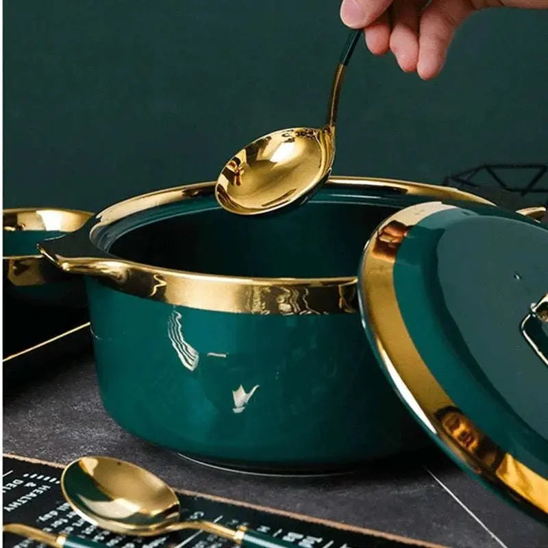 Northern European Style Ceramic Bowl with Lid - Julia M LifeStyles